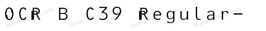 OCR B C39 Regular字体转换